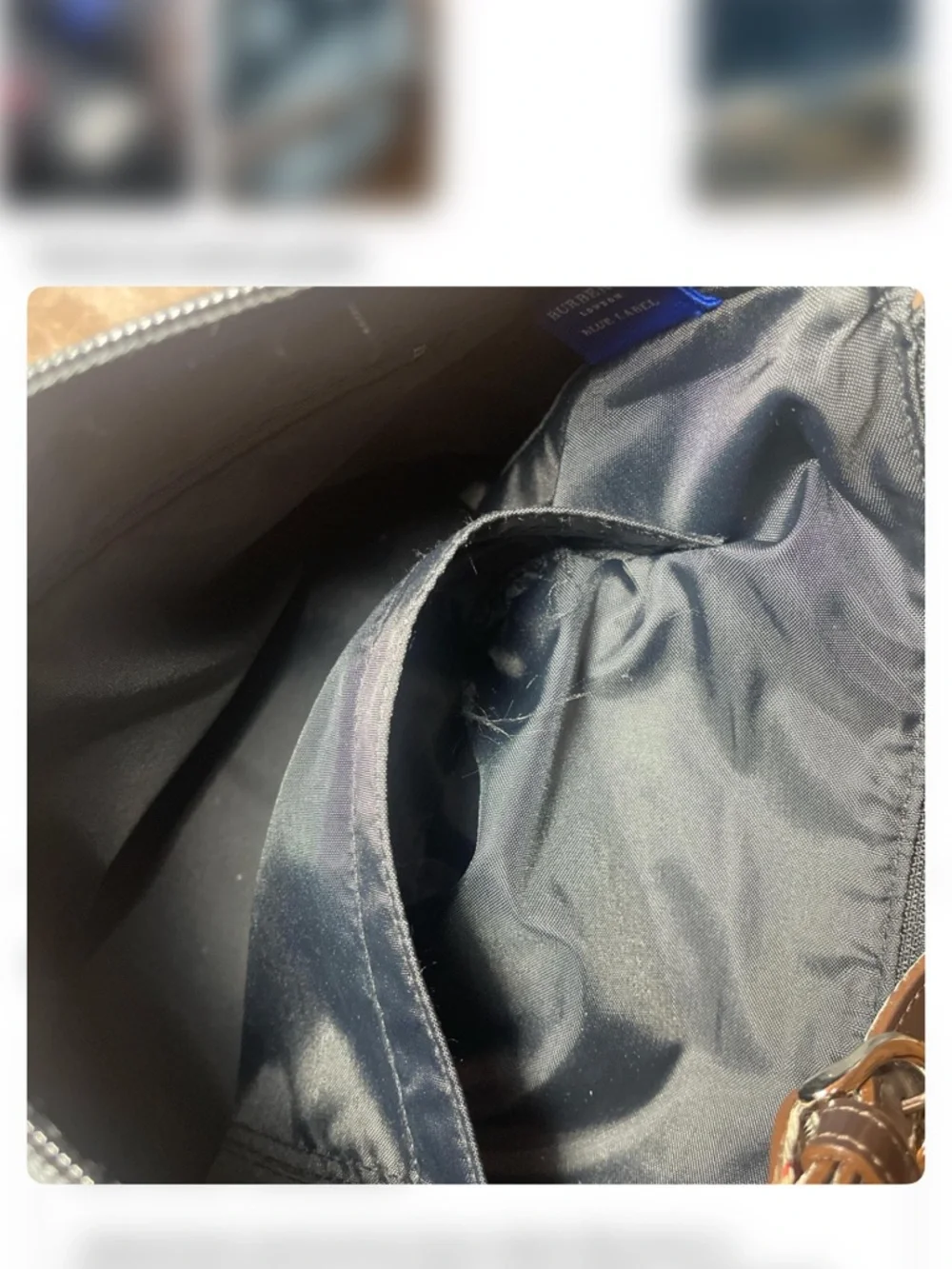 Black and Beige Plaid Shoulder Bag - Picture 8 of 9